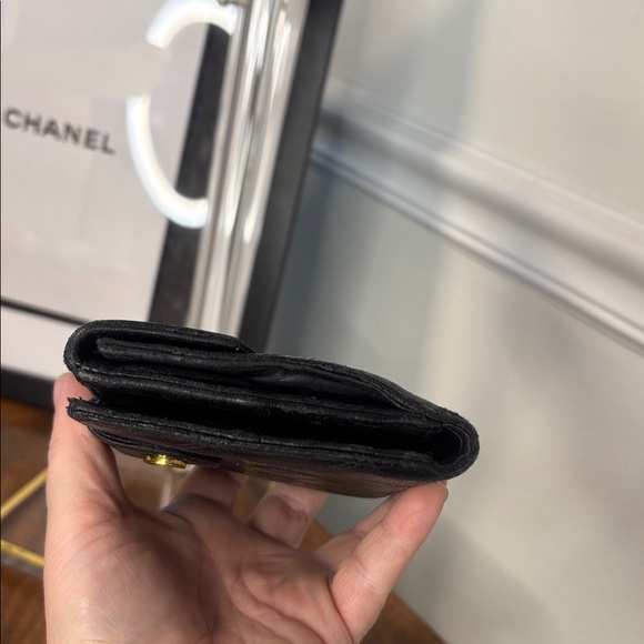 CHANEL DOUBLE SNAP CC Black Quilted lambskin wallet - Picture 15 of 16